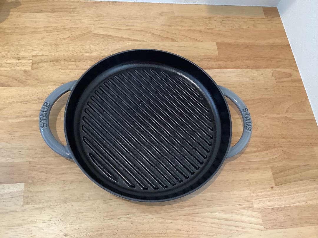 【一回使用】ストウブ　グリルパン　26cm グレー