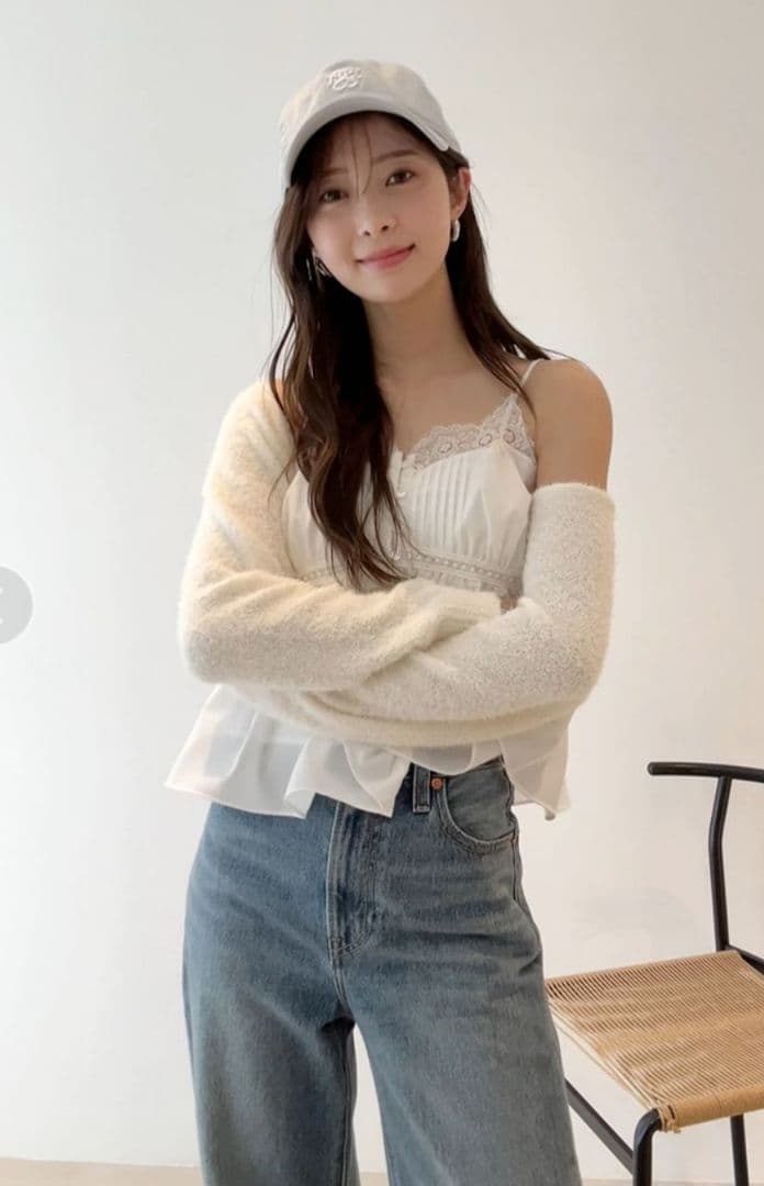 【SNIDEL】ボレロ&レースキャミセットアップ