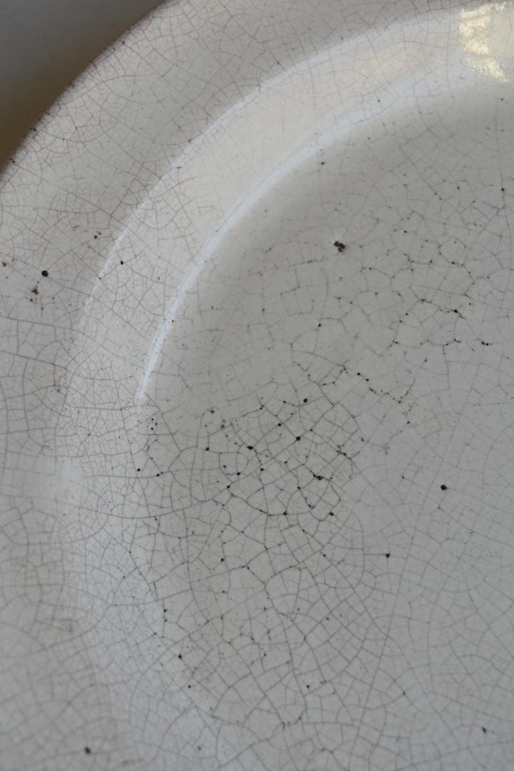 美品フランス19世紀　眺めの良いキュノワール皿　印有　古道具坂田　西洋民藝