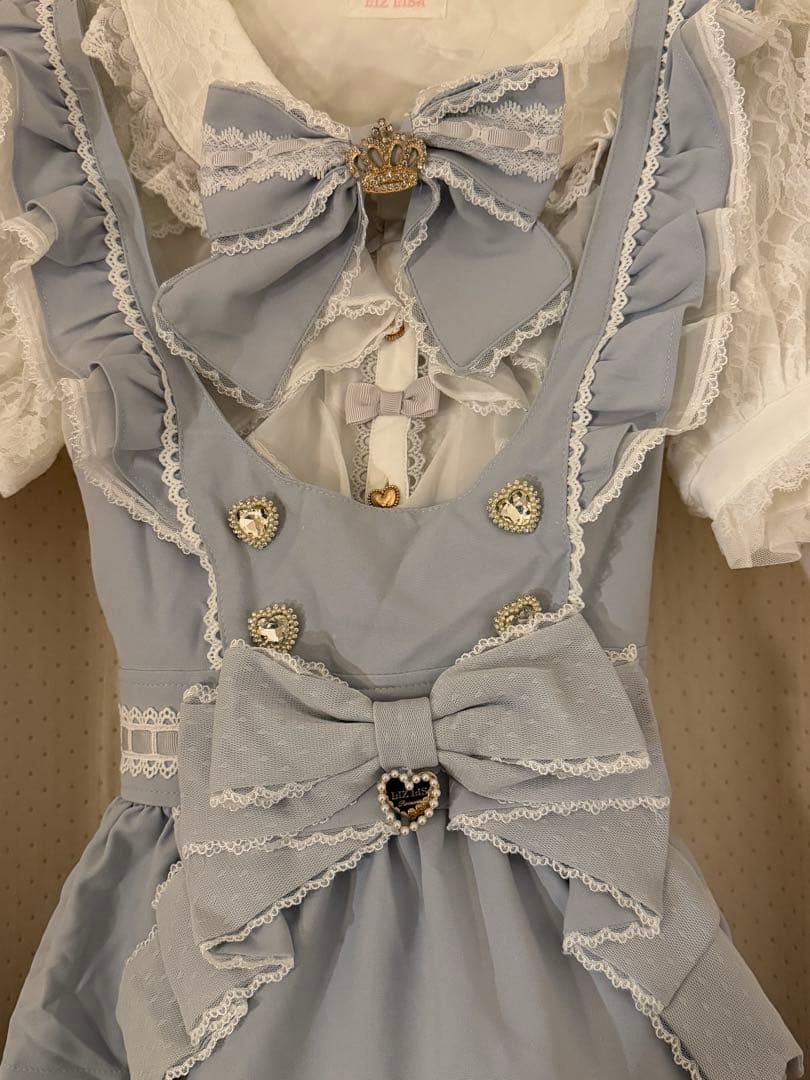 リズリサ フロントリボンUあきジャン シャツセット