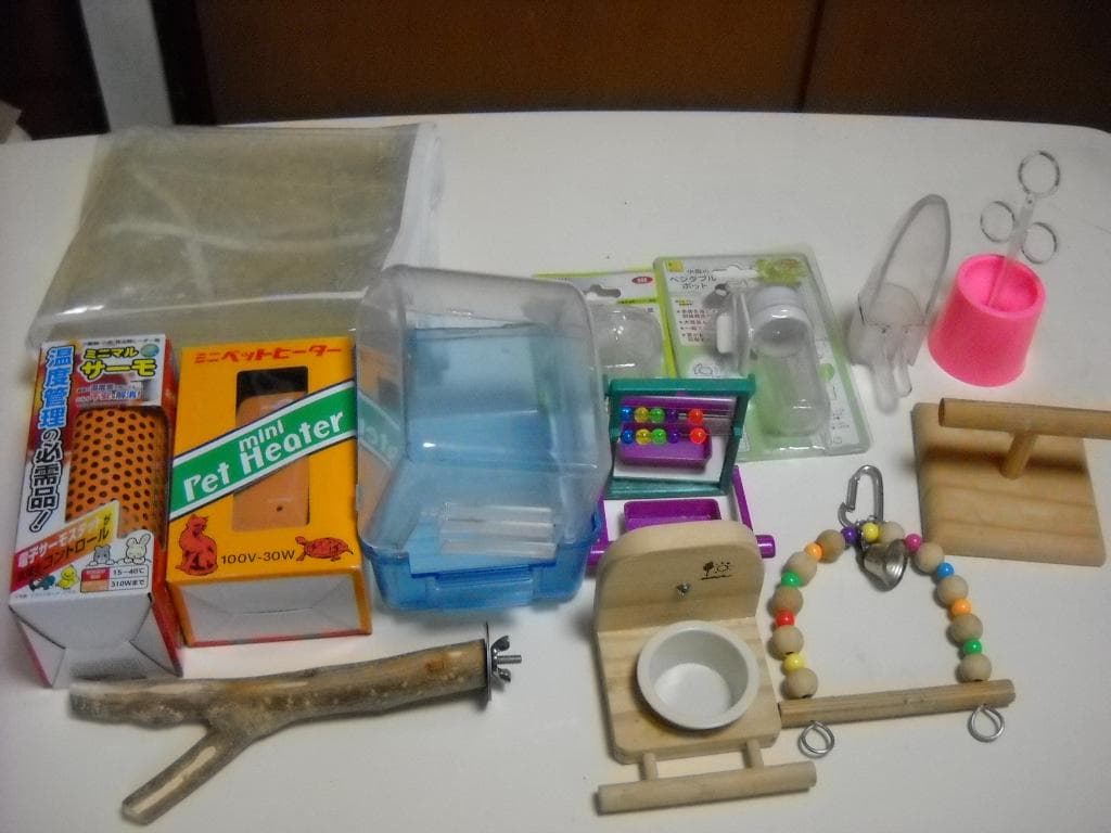 鳥かご ＆飼育セット＆おもちゃ付き