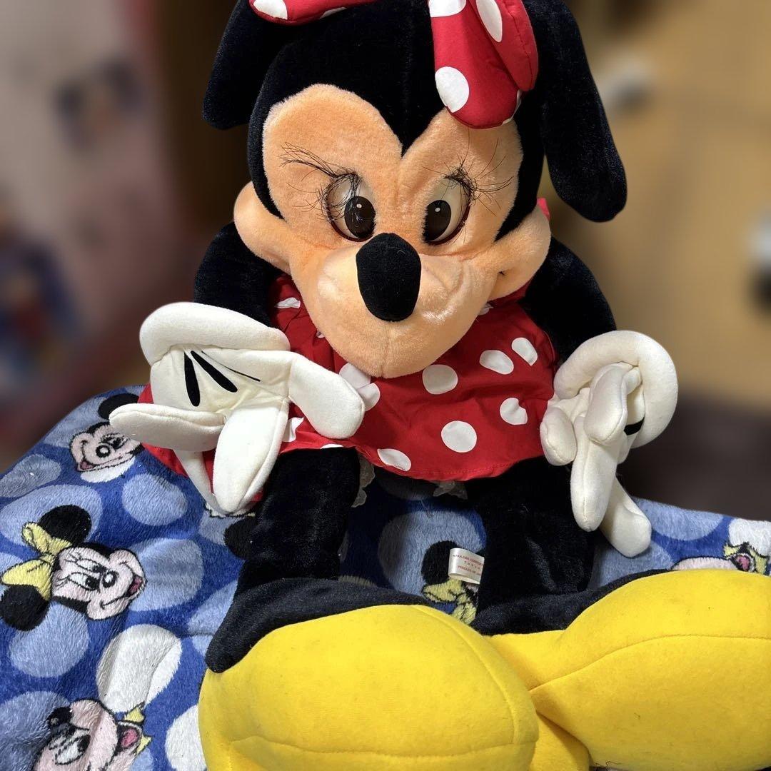 希少　レトロ　特大　ミッキー＆ミニーマウス　フェイスアクションパペット　70cm