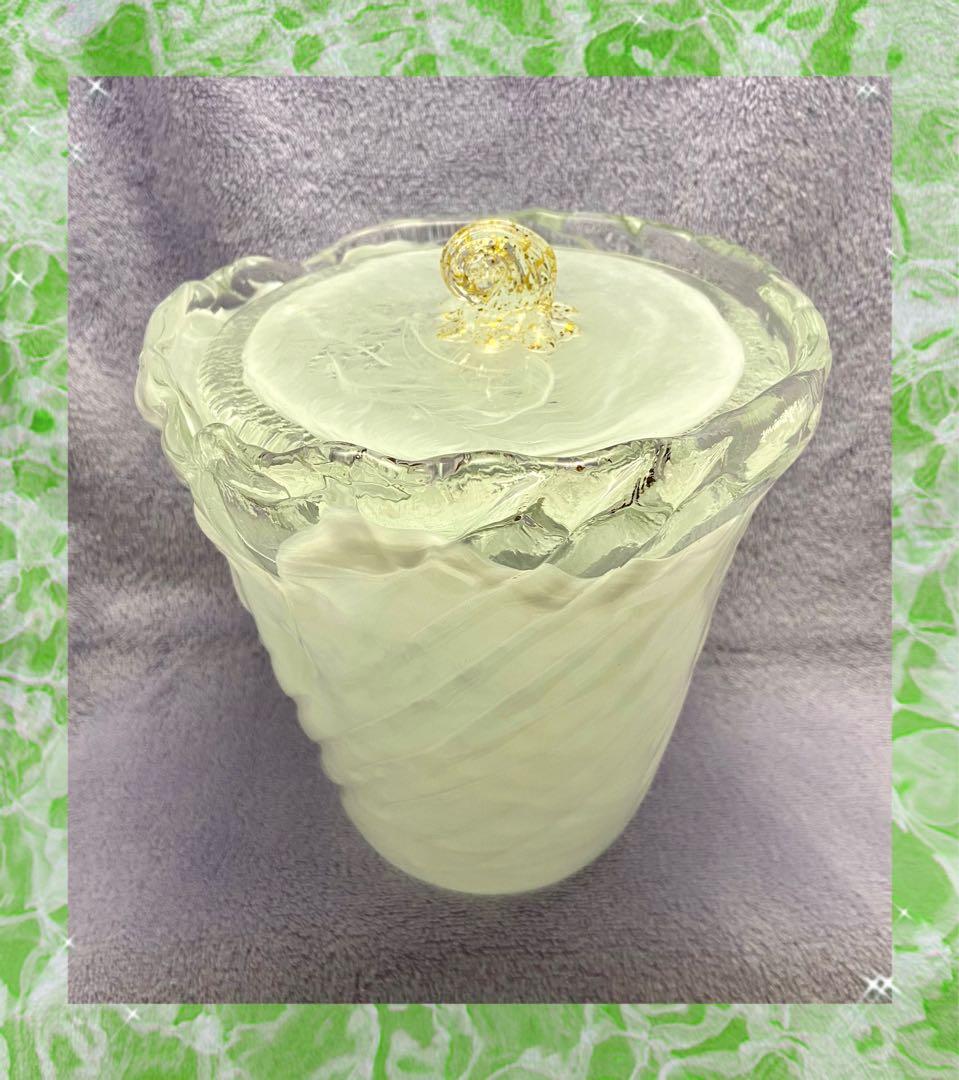 茶道具 水差し ガラス 白 金箔【匿名配送】