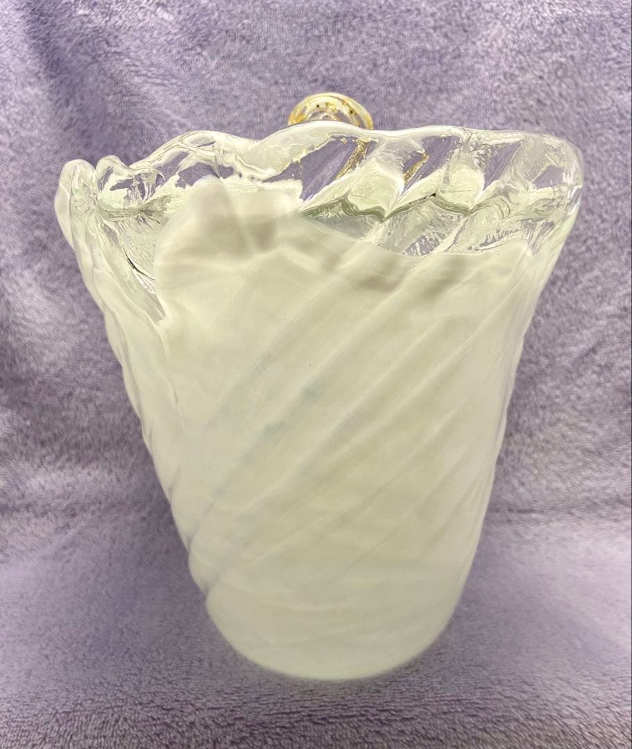 茶道具 水差し ガラス 白 金箔【匿名配送】