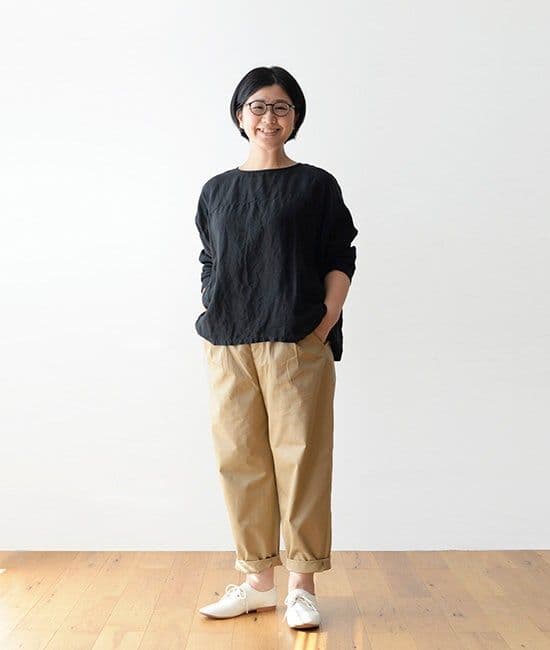 ポルテデプトン　コクーンシルエットのチノパンツ