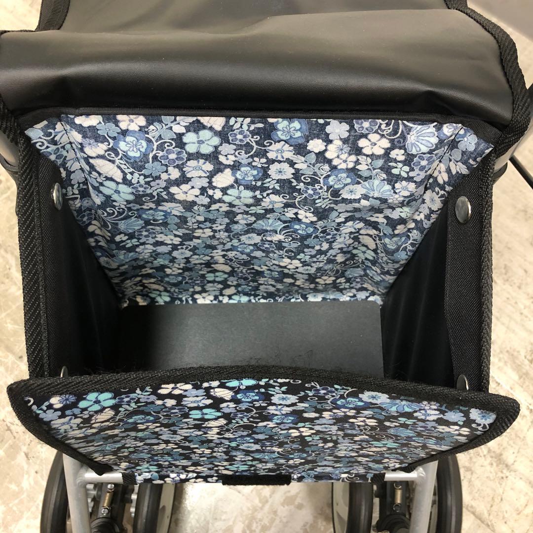 島製作所　歩行車　シンフォニーSPスリム　花柄紺