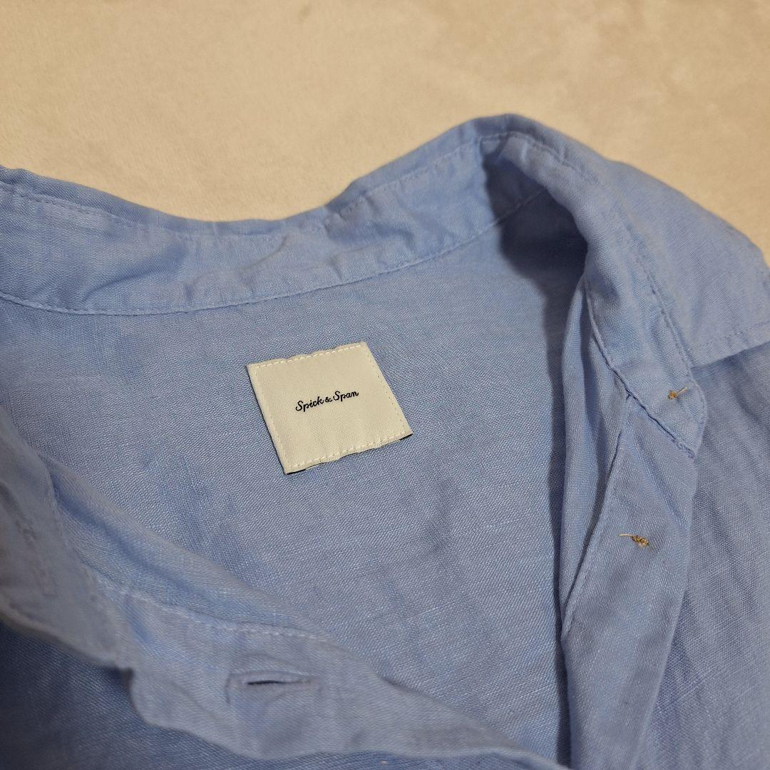 スピック＆スパン 80リネンカシュクール ビッグシャツ 美品