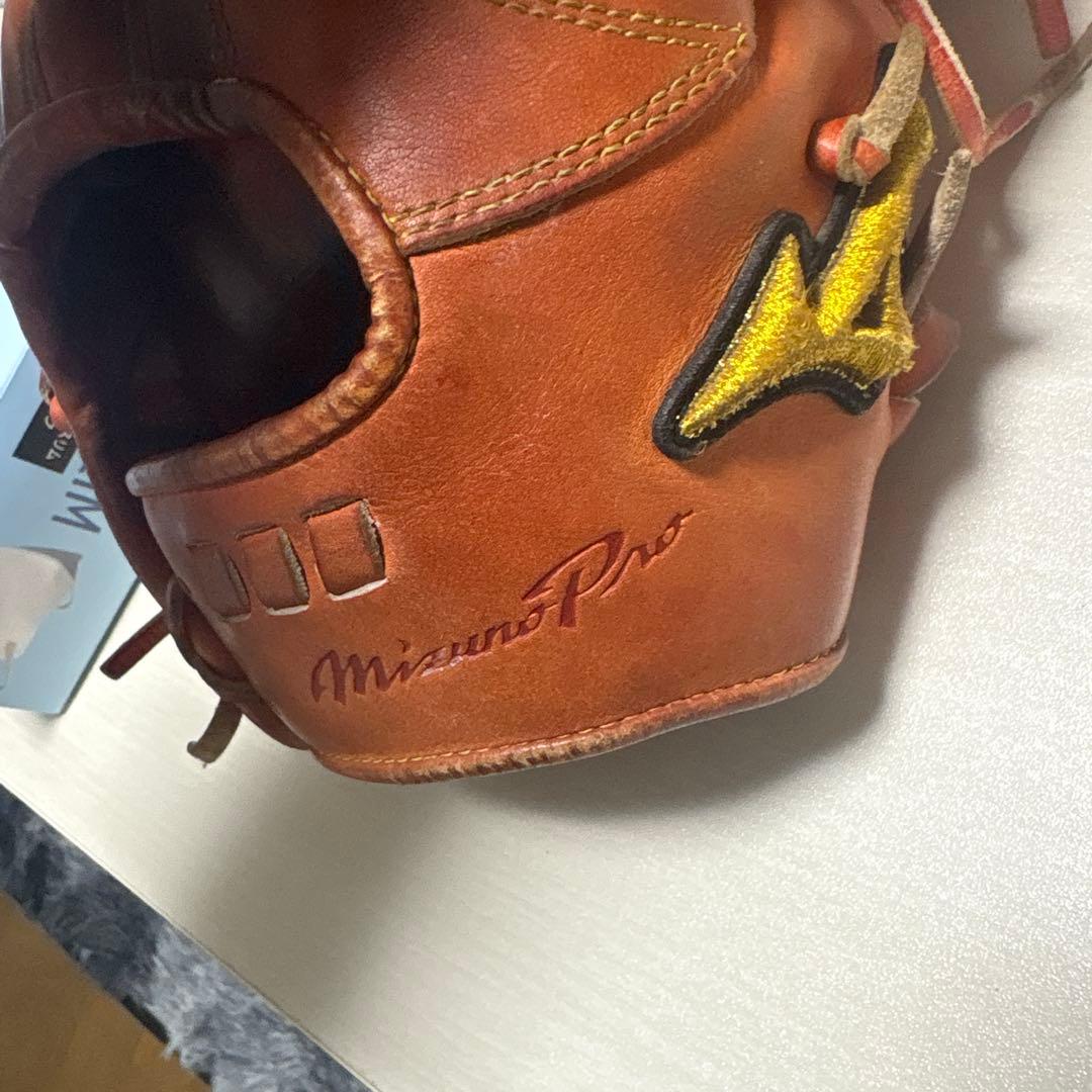 Mizuno Pro 硬式グローブ 内野手用オレンジ