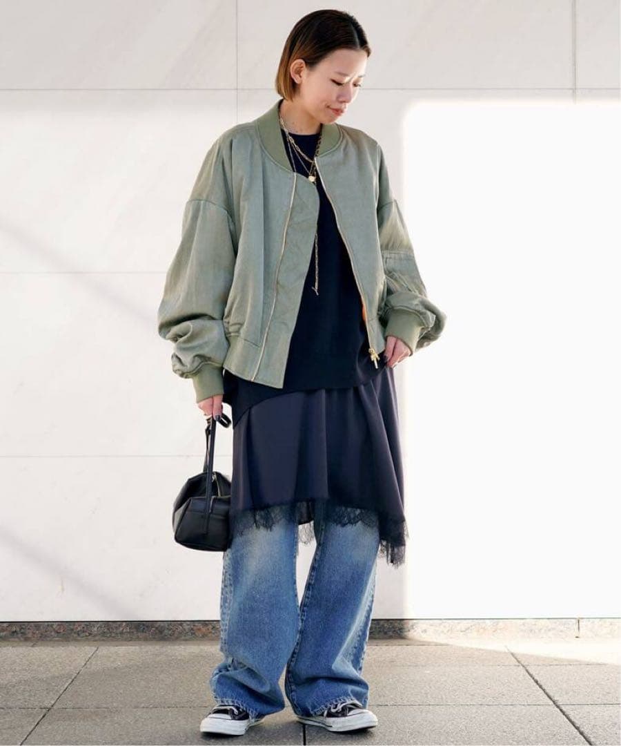 ［完売品］APSTUDIO NEWレースキャミドッキングワンピース　ブラック