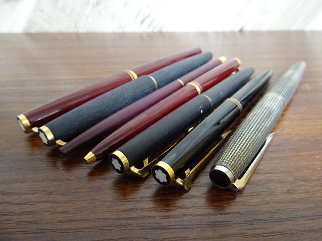 藤05 万年筆 ボールペン 7本 まとめ売り ペン先地金有 モンブラン セーラー