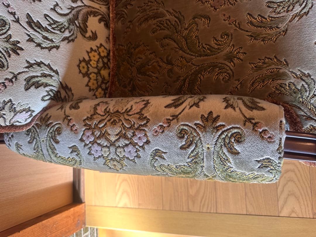 【美品】カリモク シングルソファ インテリア アンティーク 猫脚 1人掛け 椅子