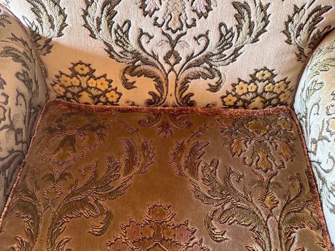 【美品】カリモク シングルソファ インテリア アンティーク 猫脚 1人掛け 椅子