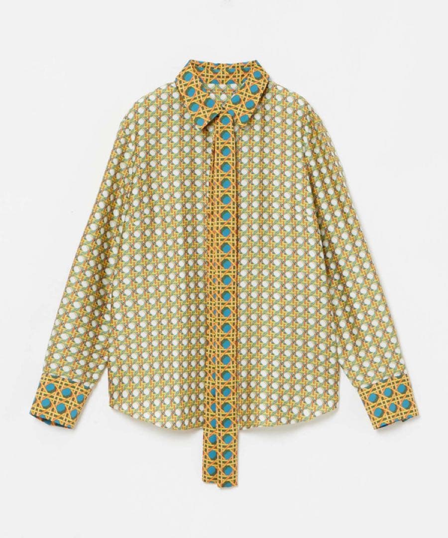 【新品未使用タグ付き】LOULOU WILLOUGHBYボウタイブラウスイエロー