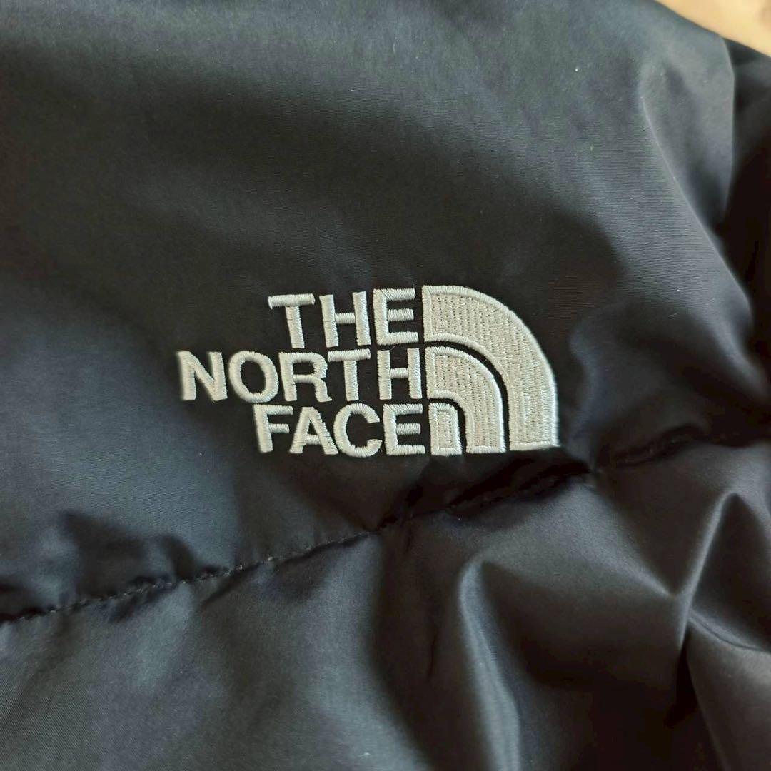 美品　ノースフェイス　ロングダウンジャケット　メンズ XS　ブラック　腕ロゴ