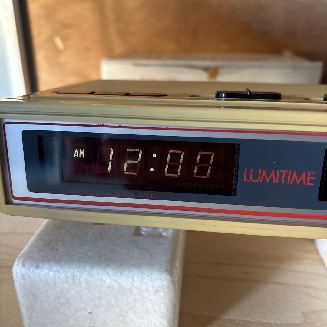 ルミタイム　デジタルクロックラジオ　時計　レトロ　田村電機製作所