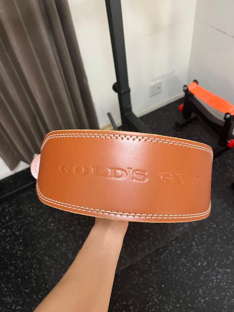 GOLD'S GYM トレーニングパワーベルト ブラウン