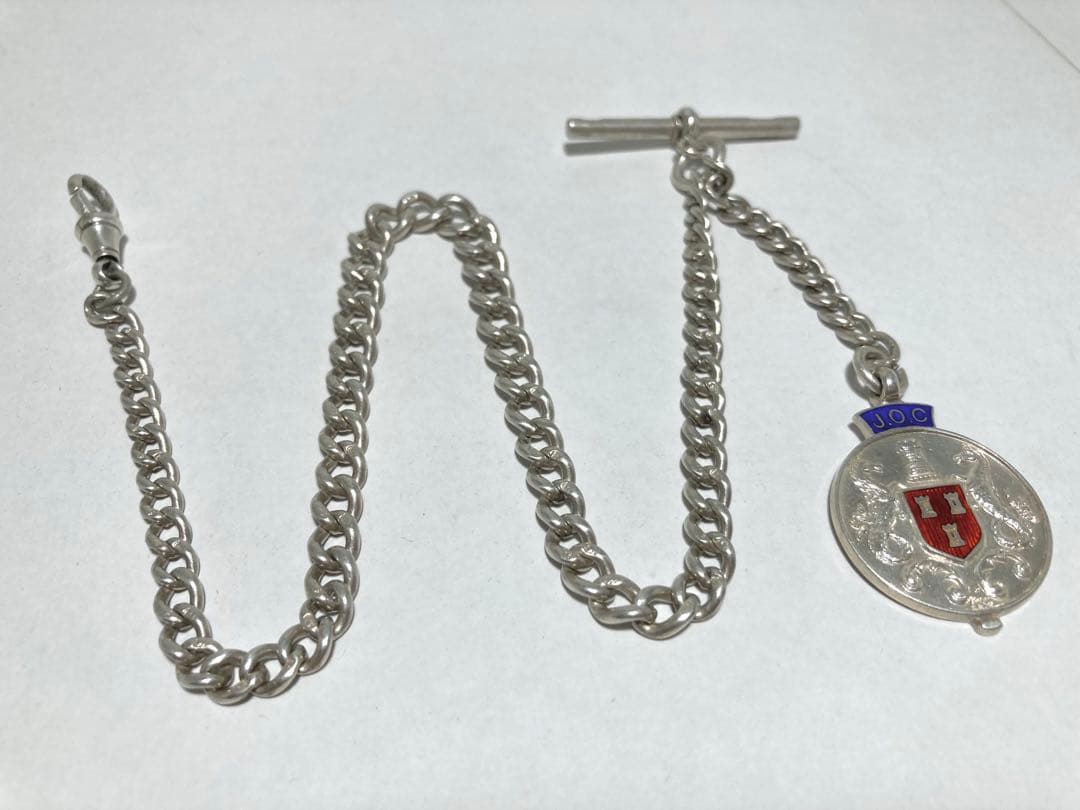 フォグ付純銀製*アルバートチェーン 1893 *スターリングシルバー(925銀)