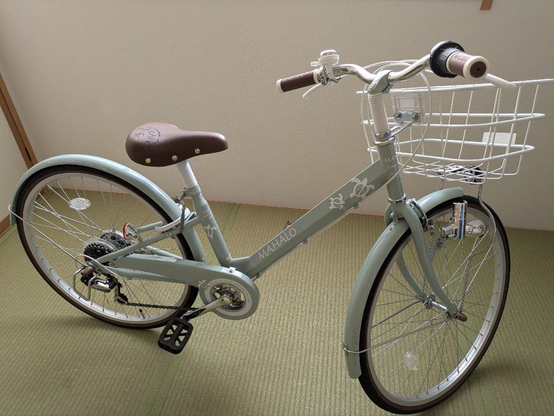 【ありちゃん】子供用自転車 ミントグリーン　マハロジュニア