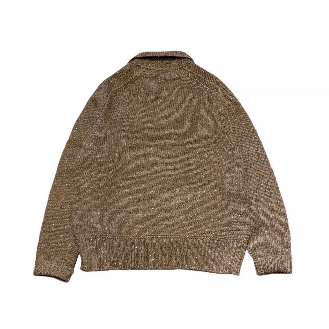 【L】ポロ・ラルフローレン ウール ニット セーター 90s 茶色 ブラウン