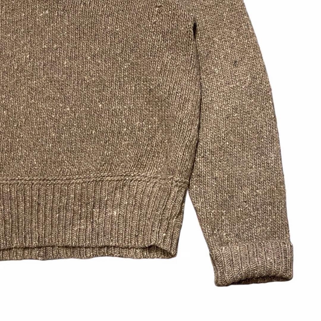 【L】ポロ・ラルフローレン ウール ニット セーター 90s 茶色 ブラウン