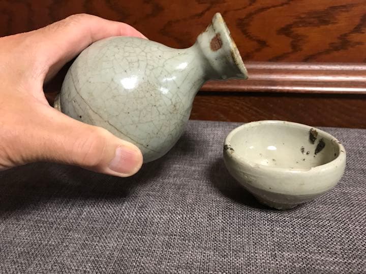 李朝初期／徳利とぐい呑のセット