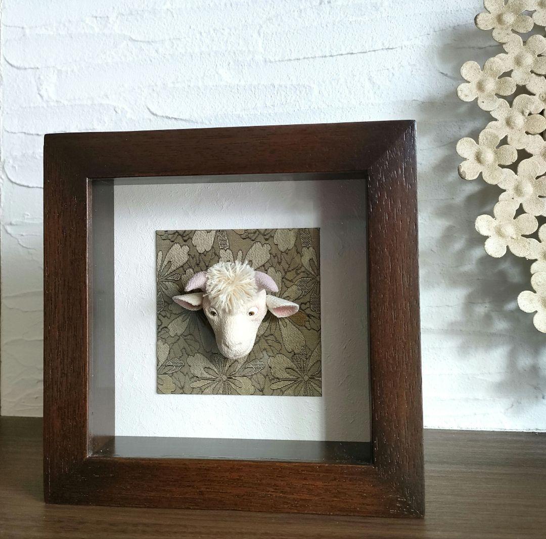 専用ページ　干支　創作人形　インテリア　正月飾り　額装　木製　丑　未　2点