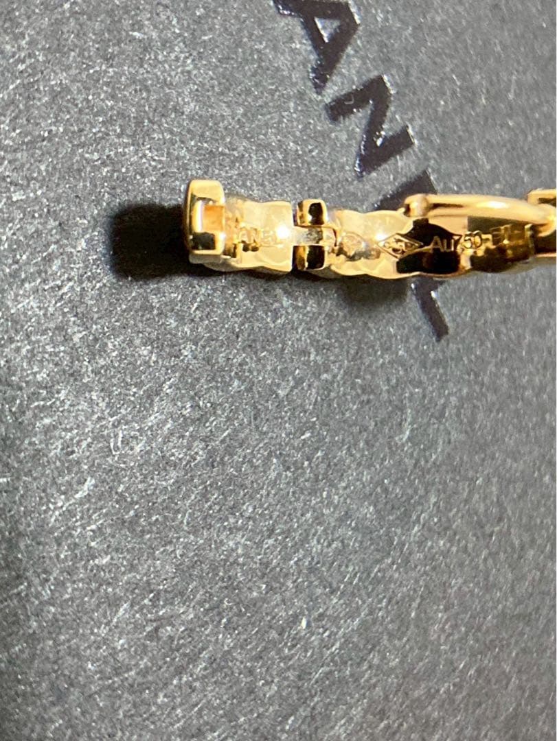 最終CHANELココクラッシュシングルフープピアス18金イエローゴールドシャネル