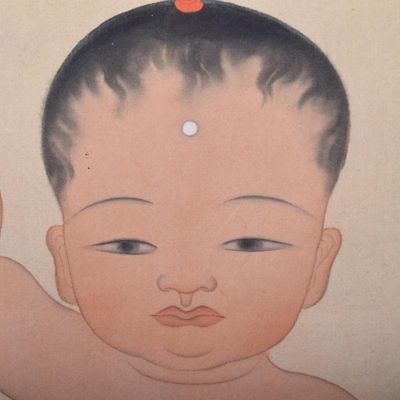 アニメ映画　掛軸　東明画　釈迦降誕之図　C　8075A