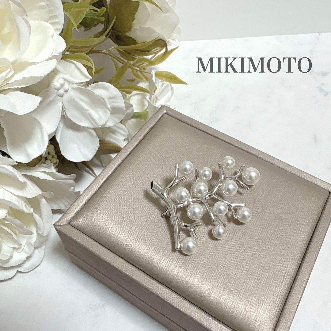 極美品✨ミキモト 幸福の木 シルバー ラージサイズ ブローチ SV