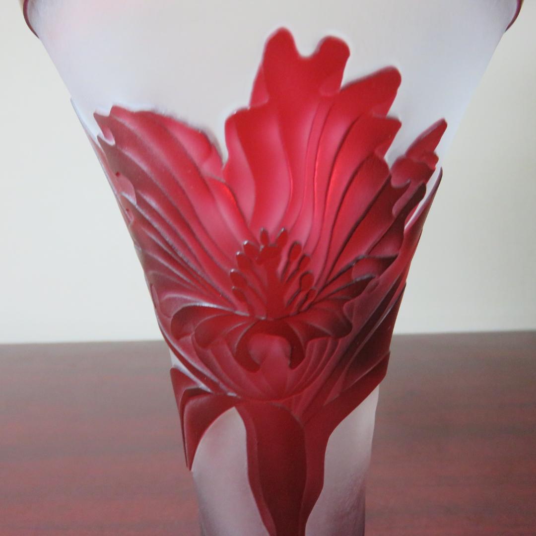 花瓶 フラワーベース 花器 ドイツ製 ドレスデンクリスタル 花