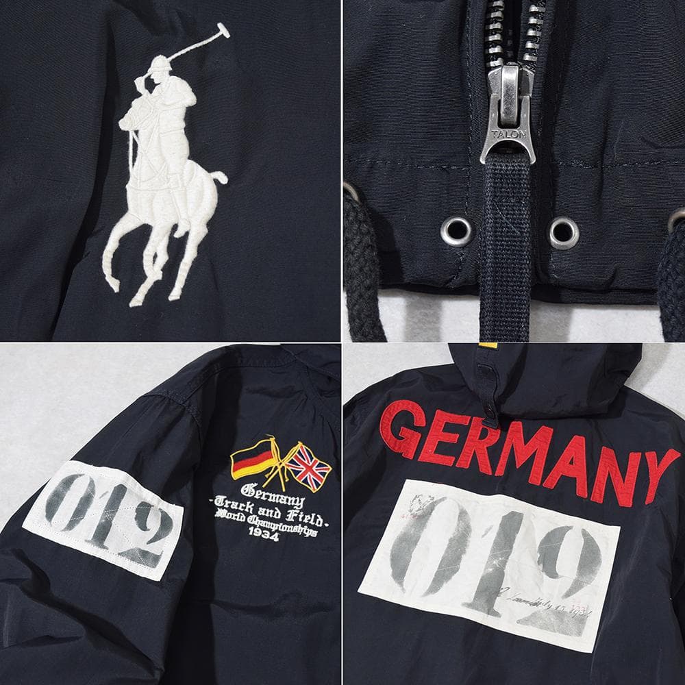 00s ラルフローレン GERMANY ビッグポニー デッキパーカー XL 黒