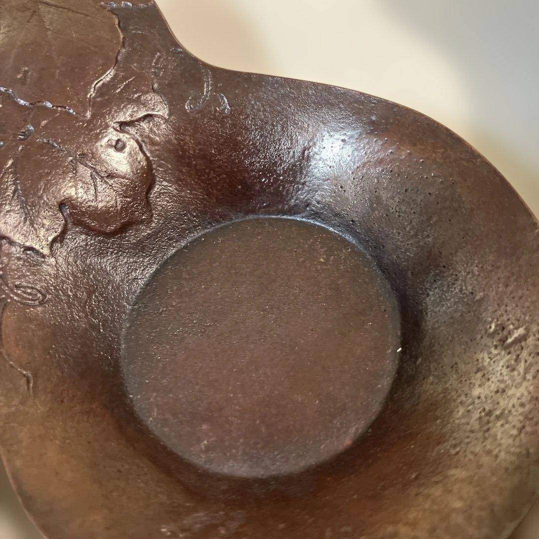 茶道具 鋳銅製 兵丹茶托 5客 共箱