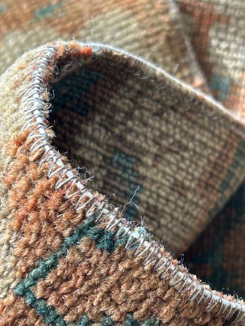 レア柄　Sunset Brown トルコ　ヴィンテージラグ　トルコラグ