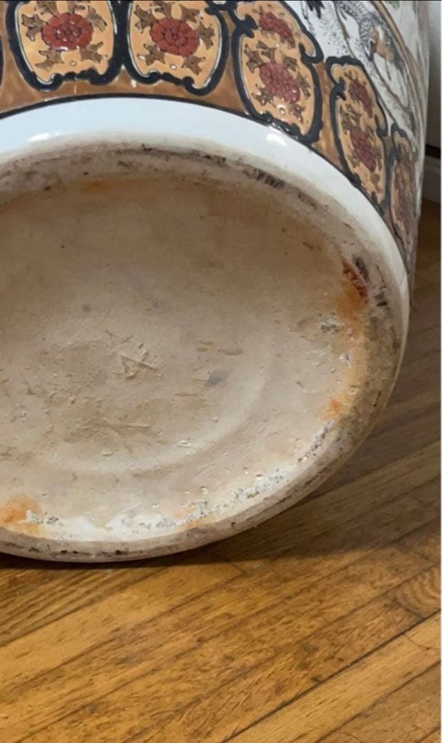 【セール】極上品　希少★飾壺 蓋付き壺 沈香壺 金襴極彩色 花鳥高さ約130cm