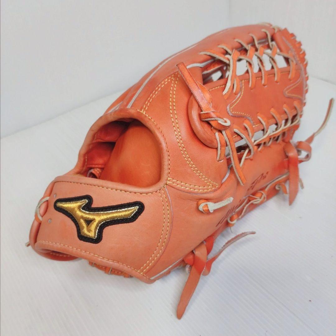 美品！ミズノプロ 硬式野球グローブ（オレンジ）