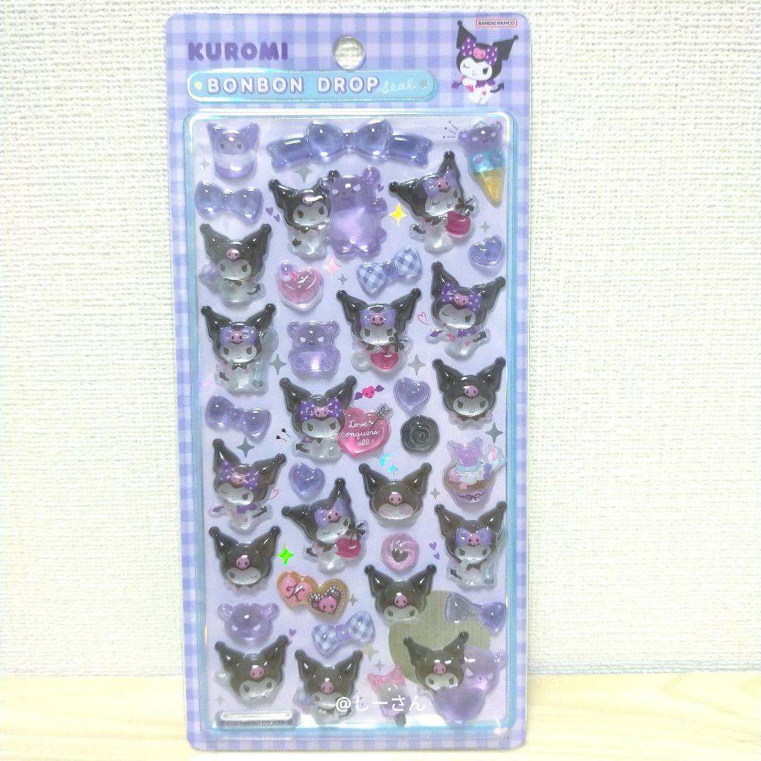 【店舗購入正規品】サンリオ　第二弾　大サイズ　ボンボンドロップシール　6枚セット