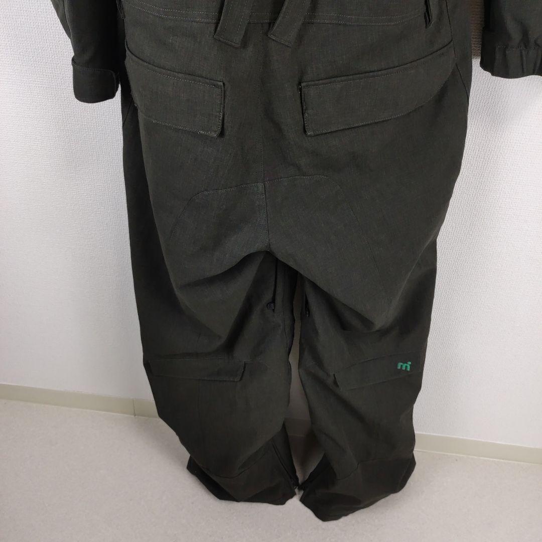 【美品】スノボウェア つなぎ Lサイズ メンズ ダークグリーン スノーボード