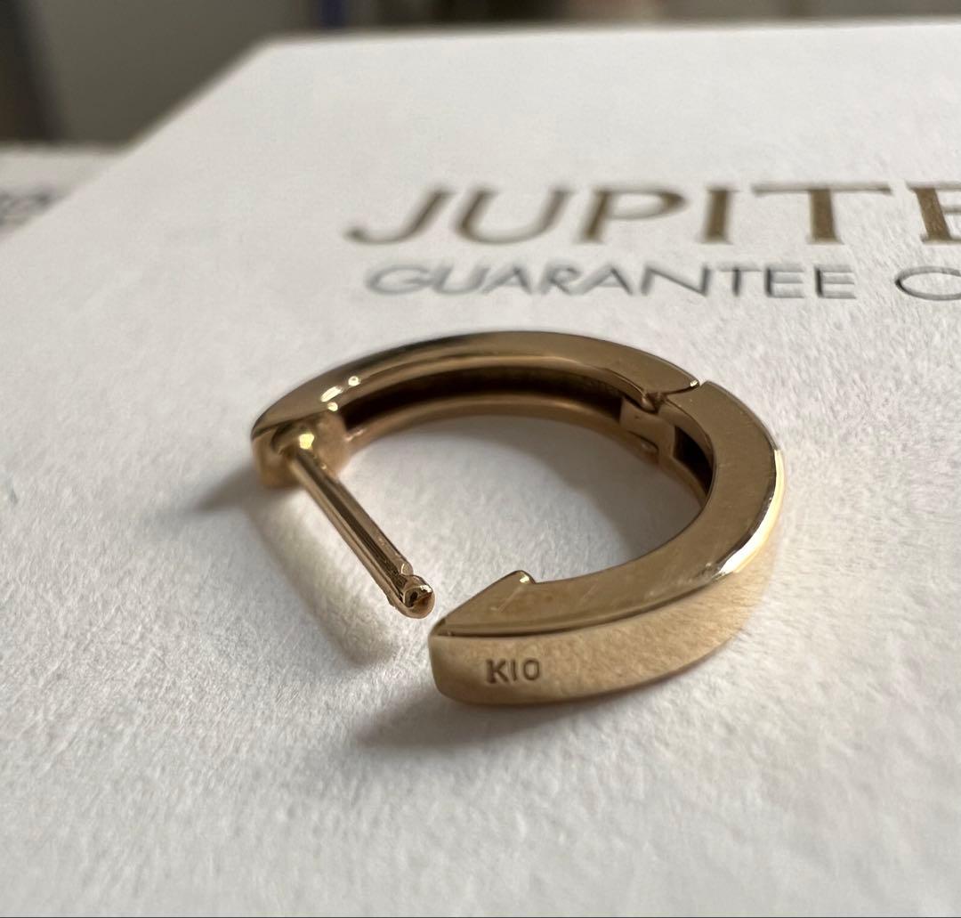 JUPITER K10YG フープピアス 片耳用 ユニセックス イエローゴールド
