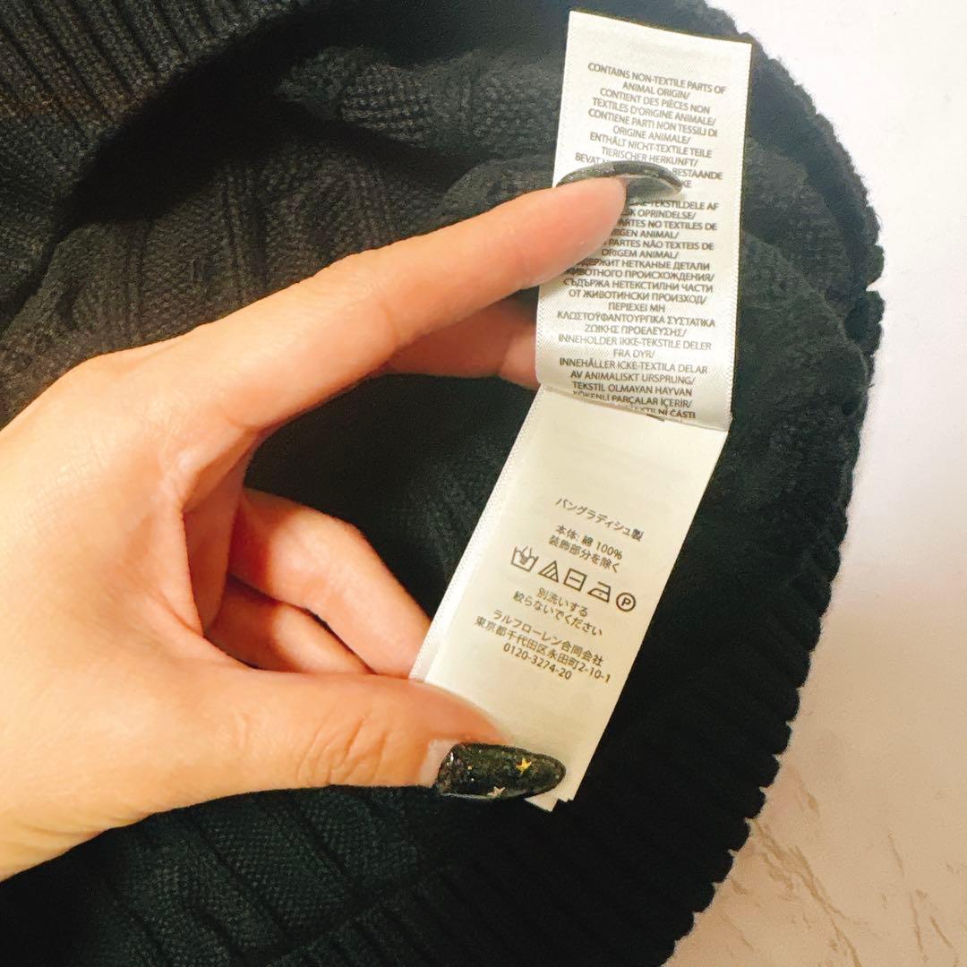 【新品未使用】POLO ラルフローレン メンズ ハーフジップ ブラックM