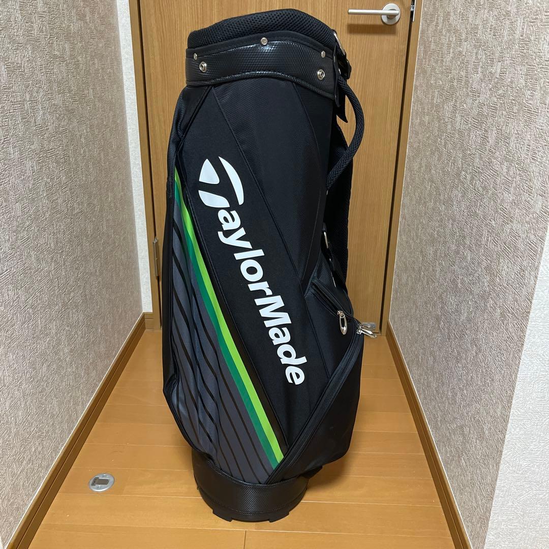TaylorMade キャディバッグ 黒 緑 ストライプ