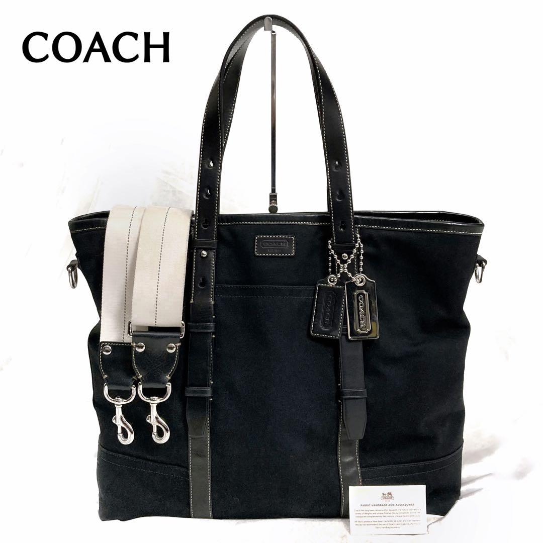 JT 美品 コーチ 大容量2wayビジネスバッグ A4・B4収納 斜め掛け