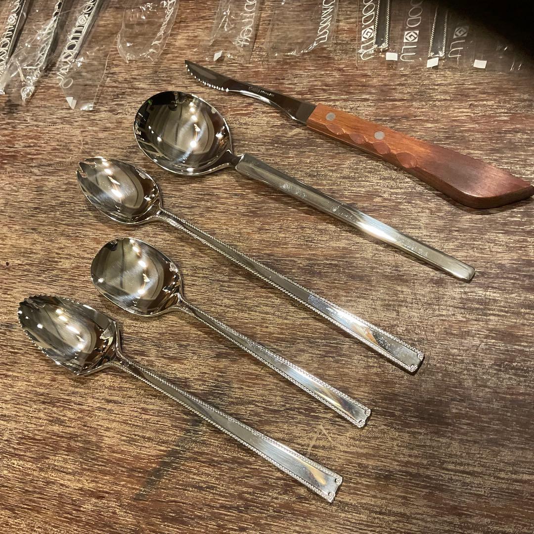 高品質！18ー12 新品 未使用 ラッキーウッド カトラリーセット 18本