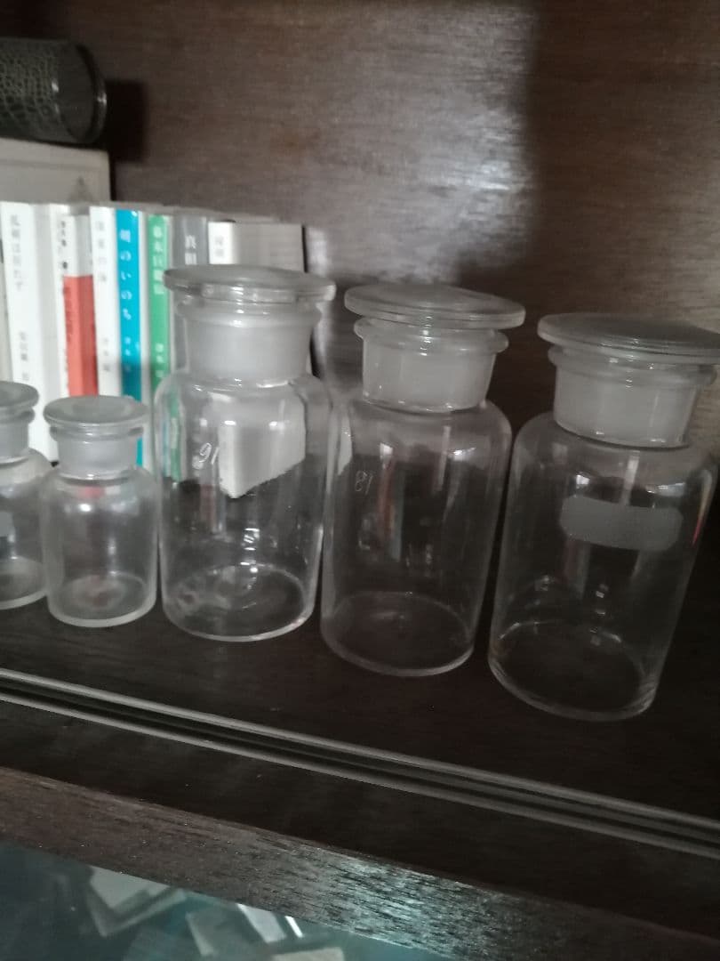 ‼️アンティーク　昭和レトロ　ガラス製 古い標本瓶5本セット