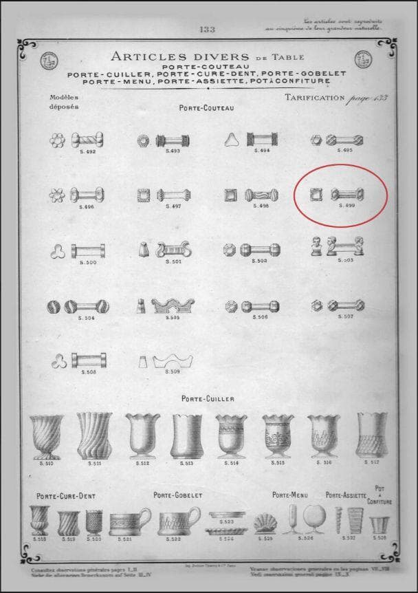 オールドバカラ ナイフレスト Russe 1893 箸置き グラス クリスタル