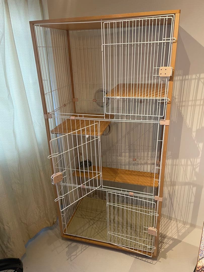 キャットケージ 無垢材フレーム