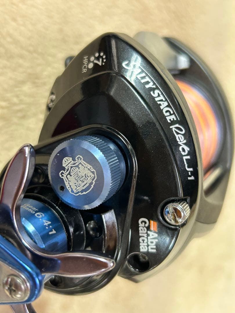 【最終値下】Abuソルティーステージ REVO LJ-1 替ハンドル、スプール付