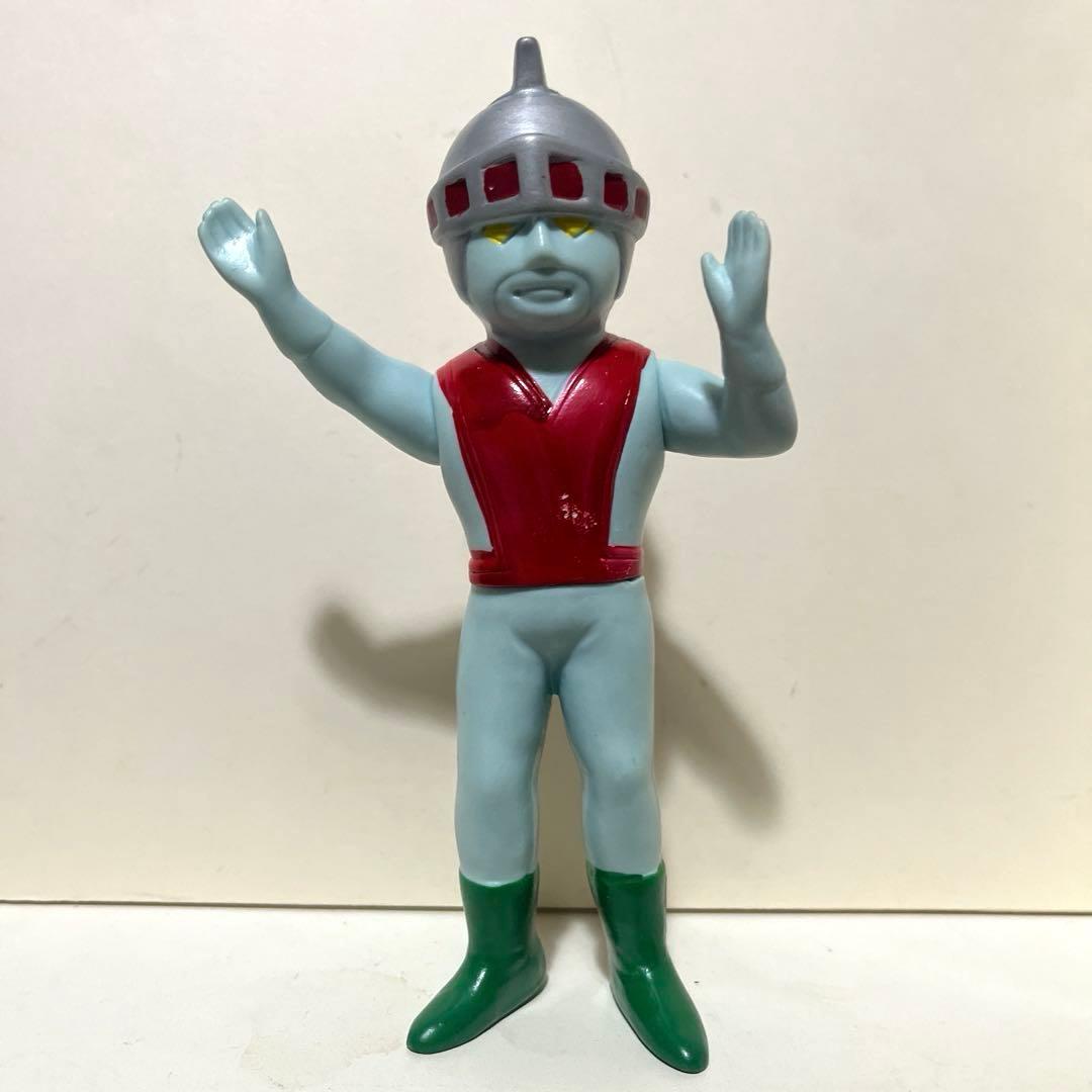無版権 シルバー仮面 水色 パチソフビ 盆踊りタイプ フィギュア 当時物