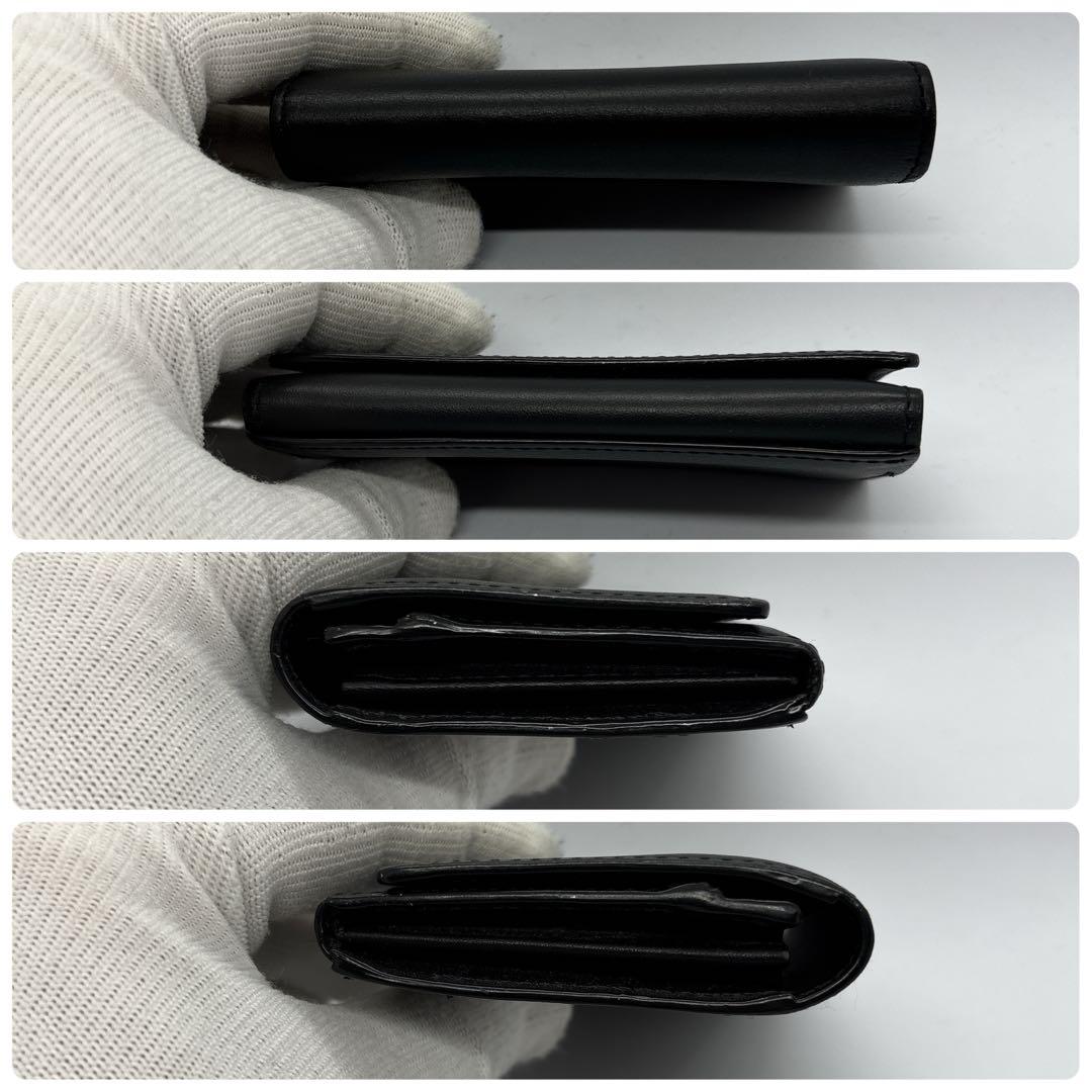 【美品】ポールスミス　名刺入れ　ミニクーパー　マルチストライプ　ブラック　レザー