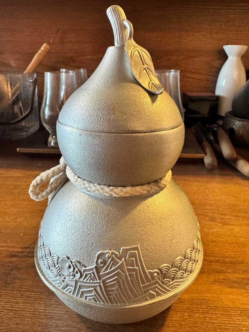 福铭阁 純錫製ひょうたん型茶釜