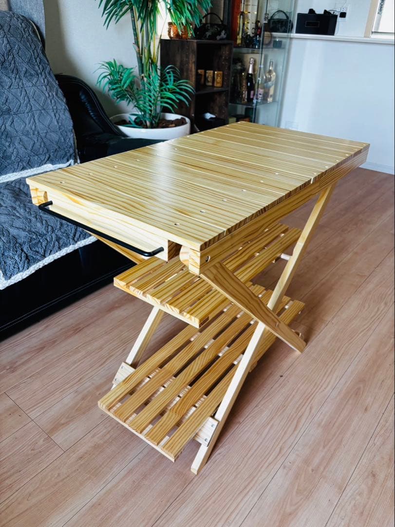 VALVE オシャレ⭐︎ 折りたたみ式　木製アウトドアテーブル